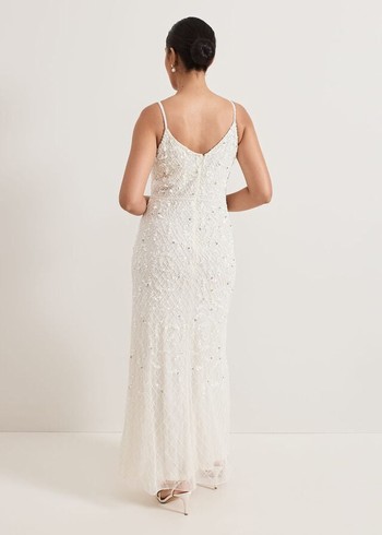 Phase Eight Petite Alexia Embellished Wedding Dress White Australia | EL2198673